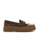 clarks,women,s,torhill,penny,leather,loafers,brown,cow,print