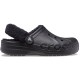 пантофи,чехли,разпродажба,crocs,crocs,women's,baya,lined,fuzz,strap,mule,slippers,black