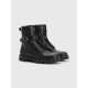 обувки,дамски,боти,tommy,hilfiger,women's,buckle,lace,up,biker,boots,black