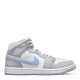 дамски,маратонки,nike,women,s,air,jordan,1,mid,leather,high,top,trainers,white,grey