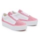 маратонки,vans,women's,old,school,platform,canvas,trainers,white,pink