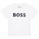 тениска,детски,3/4,панталони,boss,kids',large,logo,cotton,short,sleeve,t,shirt,white,10p