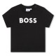 тениска,детски,3/4,панталони,boss,kids',large,logo,cotton,short,sleeve,t,shirt,black,09b