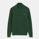 мъжки,горнища,с,качулка,мъжки,ежедневни,облекла,gant,cotton,cable,half,zip,fleece,green