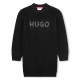юношеска,рокля,детски,облекла,hugo,long,sleeve,logo,dress,juniors,black,09b