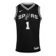 фланелка,детски,3/4,панталони,детски,тениски,nike,san,antonio,spurs,wembanyama,#1,jersey,black