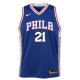 фланелка,детски,3/4,панталони,детски,тениски,nike,philadelphia,76ers,joel,embiid,#21,jersey,blue