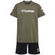 юношески,комплект,детски,3/4,панталони,hummel,novet,2,piece,set,juniors,dusty,olive
