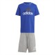 детски,комплект,разпродажба,adidas,детски,3/4,панталони,adidas,essentials,logo,tee,and,short,set,unisex,infants,blue,grey