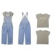 детска,тениска,детски,облекла,be,you,older,girl,t,shirt,and,dungaree,set,multi