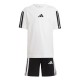 детски,комплект,детски,къси,панталони,adidas,3,stripe,essentials,tee,set,infants,white,black