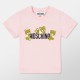 детска,тениска,moschino,logo,t,shirt,short,set,infants,pink,50209