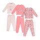 пижама,детски,пижами,детски,облекла,star,leopard,pyjamas,3pk,girl,pink,orange