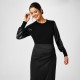 пуловер,дамски,плетени,дрехи,biba,biba,sequin,sleeve,jumper,black