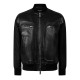 яке,мъжки,якета,dsquared2,men's,western,leather,long,sleeve,aviator,jacket,black