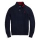 пуловер,polo,ralph,lauren,kids,cable,quarter,zip,crew,neck,jumper,newport,navy