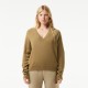 блуза,lacoste,relaxed,fit,carded,wool,moss,stitch,sweater,brown