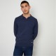 threadbare,trophy,neck,knitted,long,sleeve,polo,blue
