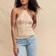 дамски,топове,nobodys,child,mock,crochet,halter,top,cream