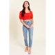 дамска,къса,блуза,be,you,shirred,crop,top,womens,red