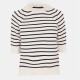 пуловер,дамски,плетени,дрехи,french,connection,lily,mozart,striped,short,sleeve,jumper,40,wht,utility