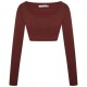 къса,блуза,дамски,топове,honeyz,crop,top,ld99,brown