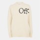 пуловер,дамски,плетени,дрехи,off,white,women's,logo,relaxed,fit,crew,neck,jumper,cream