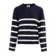 пуловер,дамски,плетени,дрехи,дамски,облекла,размер,be,you,you,women,stripe,long,sleeve,jumper,navy