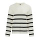 пуловер,дамски,плетени,дрехи,дамски,облекла,размер,be,you,you,women,stripe,long,sleeve,jumper,cream