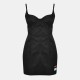 дамска,рокля,heron,preston,women,s,nylon,corset,dress,black