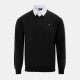 блуза,мъжки,пуловери,giorgio,mock,v,neck,knitted,sweater,men,black