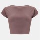 къса,блуза,дамски,топове,missy,empire,super,soft,low,back,crop,top,mocha