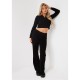 панталони,missy,empire,fold,over,waist,flare,trousers,black