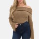 пуловер,дамски,плетени,дрехи,i,saw,it,first,boucle,bandeau,jumper,camel