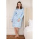 дамски,пижами,camille,womens,100pct.,organic,cotton,long,sleeve,nightdress,lt,blue,floral