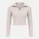 дамска,плетена,блуза,дамски,плетени,дрехи,i,saw,it,first,women,s,1,4,zip,long,sleeve,funnel,neck,knitted,top,pumic,stone