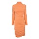 рокля,дамски,поли,и,рокли,off,white,ruched,mini,dress,peach,orange