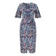 рокля,дамски,поли,и,рокли,yumi,yumi,navy,zebra,stripe,midi,dress,navy