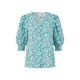 дамски,топове,yumi,women,s,green,ditsy,print,puff,sleeve,top,green