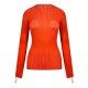 пуловер,дамски,плетени,дрехи,off,white,vanise,lace,up,sleeve,knitted,jumper,coral,red