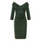 рокля,дамски,поли,и,рокли,yumi,yumi,green,scuba,fitted,wrap,dress,green
