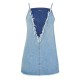 дамска,рокля,дамски,поли,и,рокли,off,white,women,s,sleeveless,denim,a,line,dress,blue