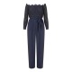 дамски,летни,гащеризони,yumi,yumi,navy,lace,bardot,three,quartersleeve,jumpsuit,navy
