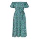 дамска,рокля,дамски,поли,и,рокли,yumi,women,s,green,ditsy,floral,bardot,midi,wrap,dress,green