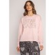 дамски,пижами,pj,salvage,salvage,crew,neck,shirt,rosa
