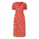 рокля,дамски,поли,и,рокли,mela,london,mela,london,red,floral,midi,tea,dress,red