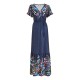 рокля,дамски,поли,и,рокли,yumi,yumi,navy,floral,slinky,jersey,maxi,dress,navy