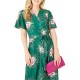 рокля,дамски,поли,и,рокли,mela,london,mela,london,blue,floral,dip,hem,wrap,midi,dress,green