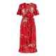 рокля,дамски,поли,и,рокли,mela,london,mela,london,blue,floral,dip,hem,wrap,midi,dress,red