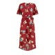 рокля,дамски,поли,и,рокли,mela,london,mela,london,red,floral,dip,hem,wrap,midi,dress,red